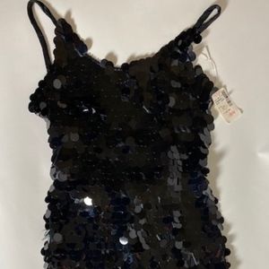 Black Sequin Party Dress